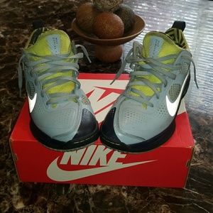 Baby blue quarter top Nikes